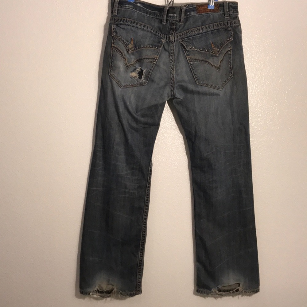 Used Men’s size 36R Manchester aged Jeans - Picture 7 of 8